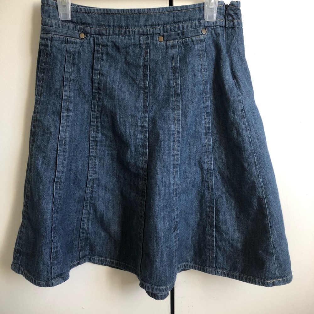 Knee length jean skirt